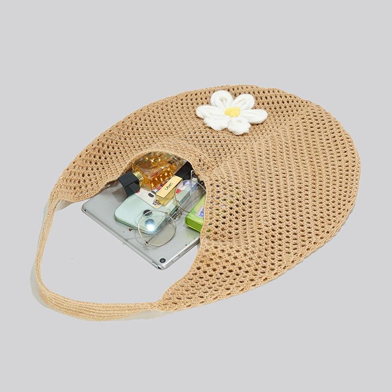 Geflochtene Taschen Frühling, Herbst und Winter neue modische große Tragetaschen Schulter-Unterarm-Damentaschen Urlaubs-Strandtaschen