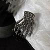 Punk Skull Hand Hair Clips for Women Simple Geometric Dark Little Shark Clip Halloween Party Headwear Accessory