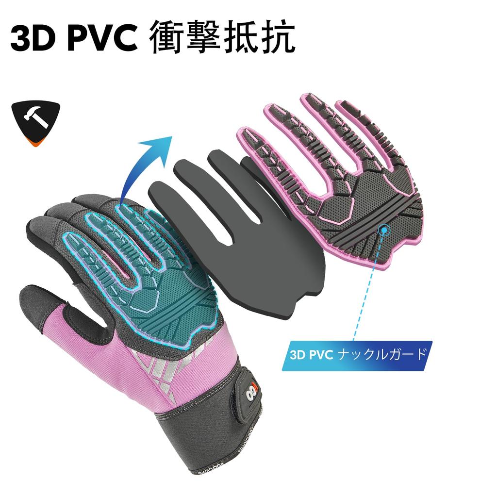 Safety Work Gloves Mechanic Gloves Impact Shock Absorption Touch Panel Compatible Wear Resistant Motorcycle Gloves Heavy Duty Gloves Rigger Gloves