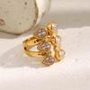 MamacitaSlay 316L Roestvrij Staal Zirconium Meerlaagse Open Ring Feest Waterdichte Sieraden Dames Charm Ring 2026 Hoge Kwaliteit Cadeau
