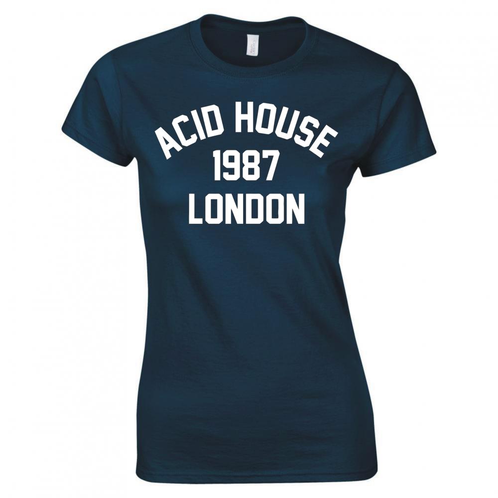 Acid House 1987 London Ladies Skinny Fit TShirt S
