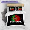 Portugal national football team Pattern Printed 3PCS Bedding Set Soft Skin-Friendly Washable Duvet Cover & Pillowcases Set All Season Bedroom