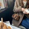 Bag Square New Fashion Small Shoulder Bags Brown Niche Retro Velvet Surface Leisure Versatile Trend Lady Crossbody Bags