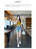 Sweet & Spicy Age-Defying Slim-Fit High-Waisted Denim Shorts with Bowknot Embroidery, Trendy A-Line Summer Straight-Leg Hot Pants for Women