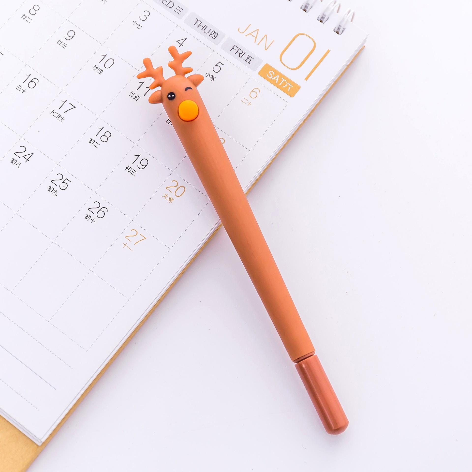 

1 Pcs Cute Cactus Modeling Gel Pen Student Stationery Novelty School Material Office Supplies Christmas Gift Writing Supplies black оранжевый