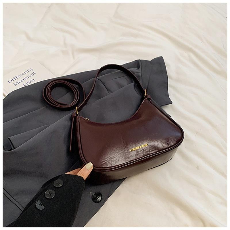 

Simple underarm bag texture bag fashionable new bag women s fashion popular shoulder bag baguette dumpling bag фуксия