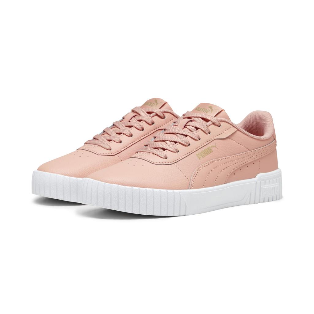 Puma Carina Platform 2024 Poppy PUMA Beyaz 2.0 Spor Ayakkabı, 385849, İlkbahar/Yaz Renkleri Pembe/Puma Altın/Mat, Altın/Puma (17)