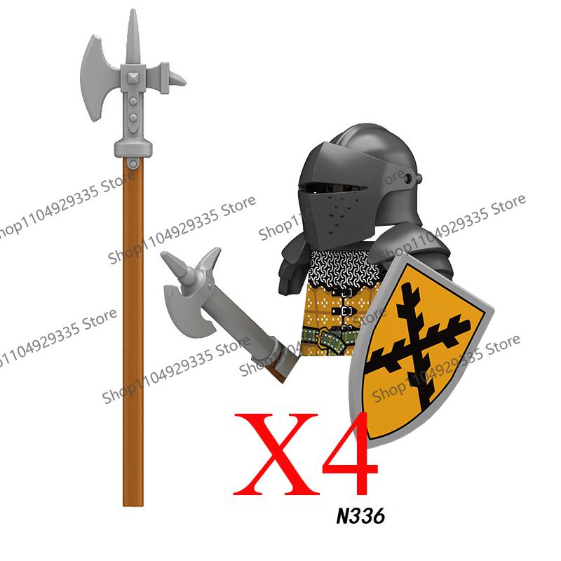 Medieval Knight Figures Building Blocks Elf Guard Dwarf Warrior Wild Boar Sheep Mount Fantasy Movie Character Soldier Bricks Toy