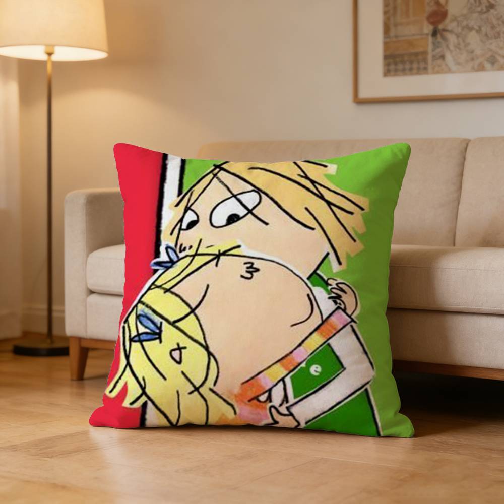 

CCharlie and LLola Pillow Case Pattern Printed Pillowcase For Living Room Sofa Cushion Cover 30x30cm