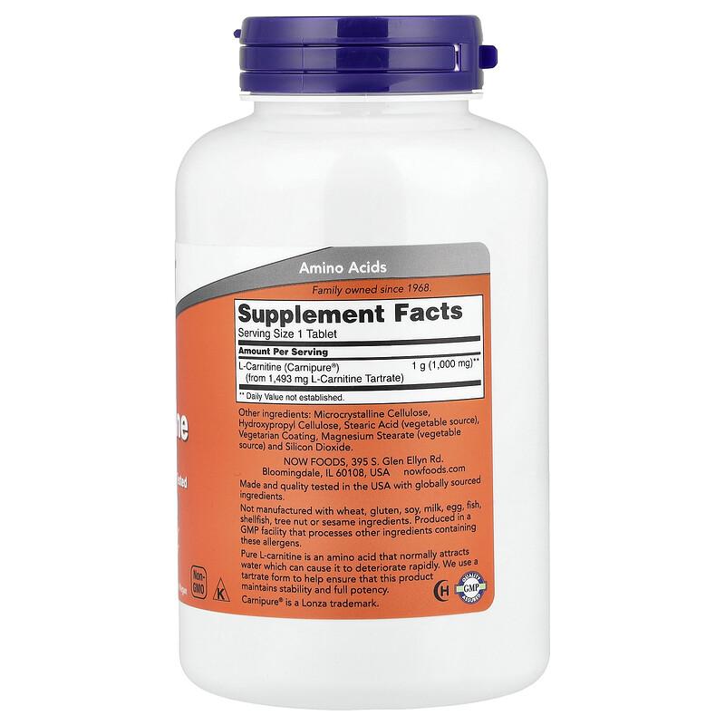 L-Carnitine, 1,000 Mg, 100 Tablets