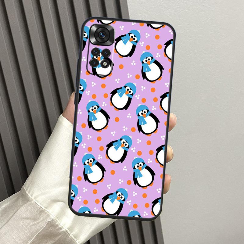 Cute Cartoon Penguin Case For Xiaomi Redmi Note 14 Pro 13 12 11 10 15 Pro Plus Redmi 14C 13C 15C 10C 12C 15 Funda