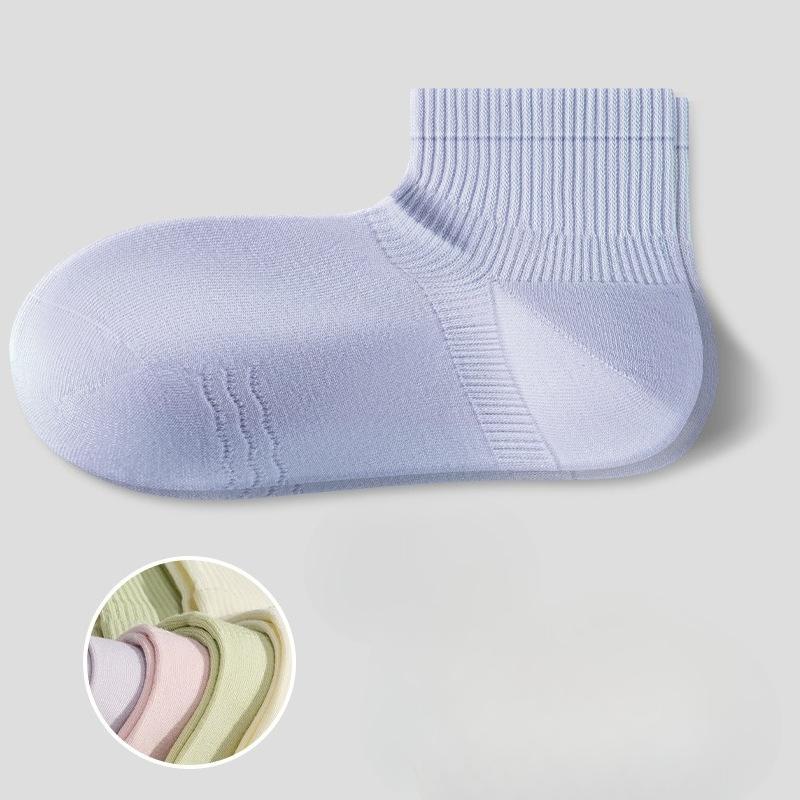 Right-angle Socks for Women, Spring and Summer, Thin Pure Cotton Short Socks, Mesh Breathable, White Boneless Socks