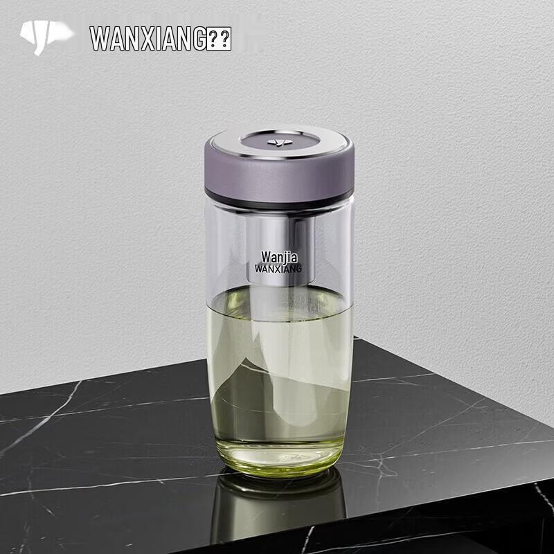 WANXIANG Single-Layer Glass Tea Cup with Lid