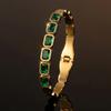 Eco-friendly Steel Zircon Large Gemstone Titanium Steel Bracelet