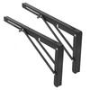 2Pcs Fold Bracket Stainless Steel Strong Bearing Simple Stylish Wall Mount Triangle Shelf Bracket