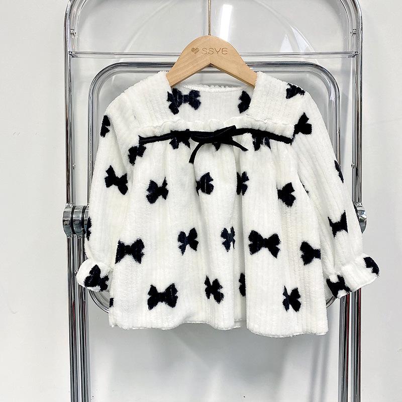 Very Fishy Winter Style Baby Girl Thick Warm Homewear Set ET326