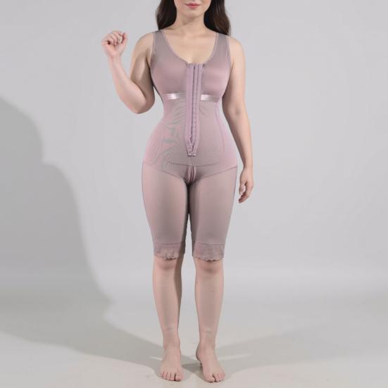 Tummy Control Shapewear Hip Lifting Body Shaper Front-Clasp Bodysuit Shaper Postpartum Control Belt Adjustable Waist Trainer