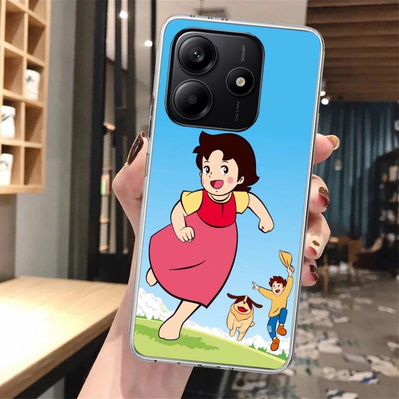 Heidi Cute Cartoon Silicon Phone Case For Xiaomi Redmi Note 14 14S 13 12 12S 11 Pro Plus 11S 10 10S 11T 11E 4G 5G Soft Cover