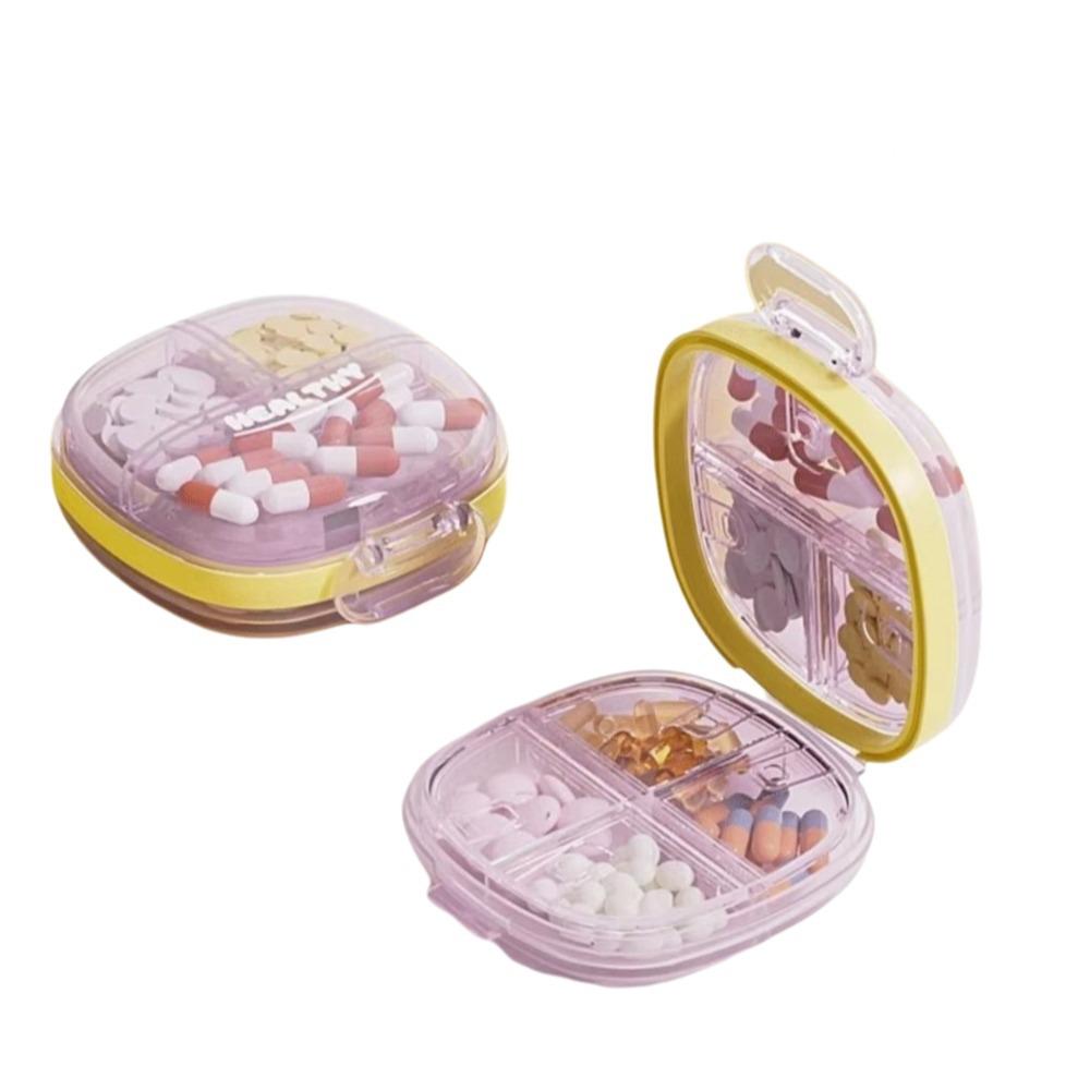 Moisture-Proof Portable Pill Box 7 Compartment Dustproof Medicine Organizer Compact Food Grade Weekly Pills Container