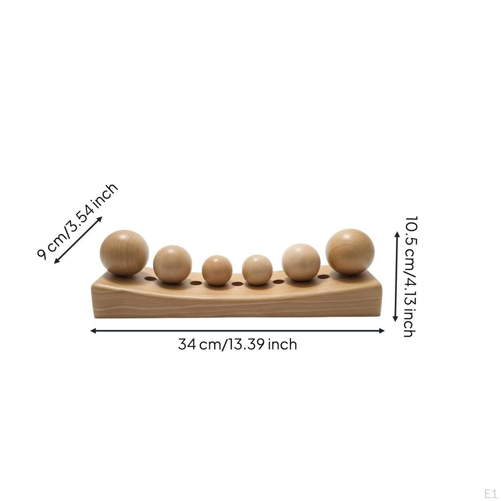Wooden Massage Pillow Solid Wood Ergonomic Cushion for Office Workers,