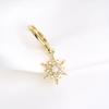 Fashion Jewelry Cute Hoop Earrings for Women 925 Sterling Silver Gold-plated Star Niche Luxury Opal Jewelry