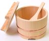 Kiso Crafts Kiso Sawara Nosebitsu 21cm with Scoop Lettering Beige (5 Cups)