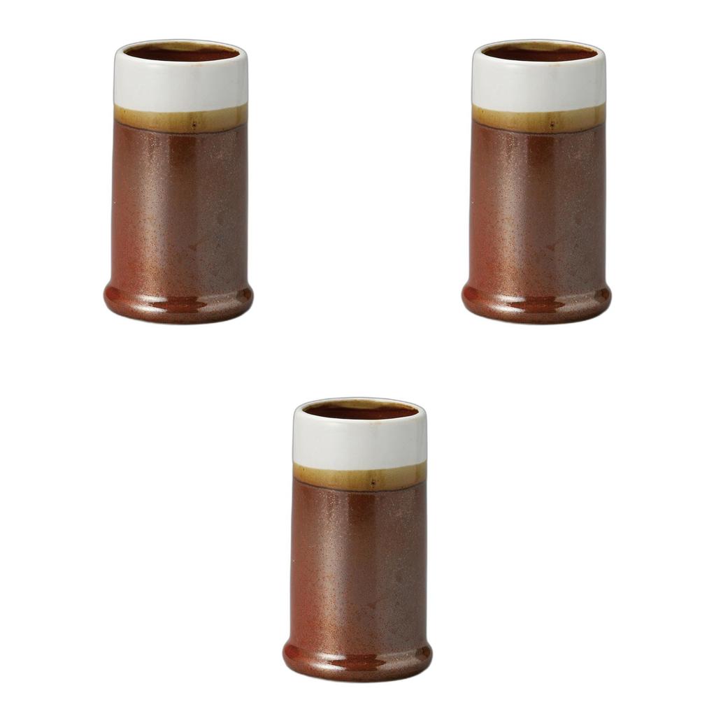 Set of 3 Red and White Sink Chopstick Holders X Ceramic Chopstick Holders by Setomonohonpo [7.5 12.5cm]