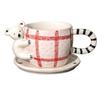 3D Koala Ceramic Coffee Mug with Handle: Hand-Painted, Beautiful Design for Couples