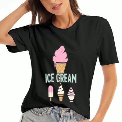 Ice Cream Thinks About Me Unisex Cotton T Shirt, Premium Cotton Print, Durable, Casual And Fashionable. I Wonder If Ice Cream Thinks About Me Too,Soft