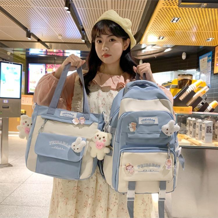 School bag female cute student to fifth and sixth grades backpack casual large-capacity make-up bag