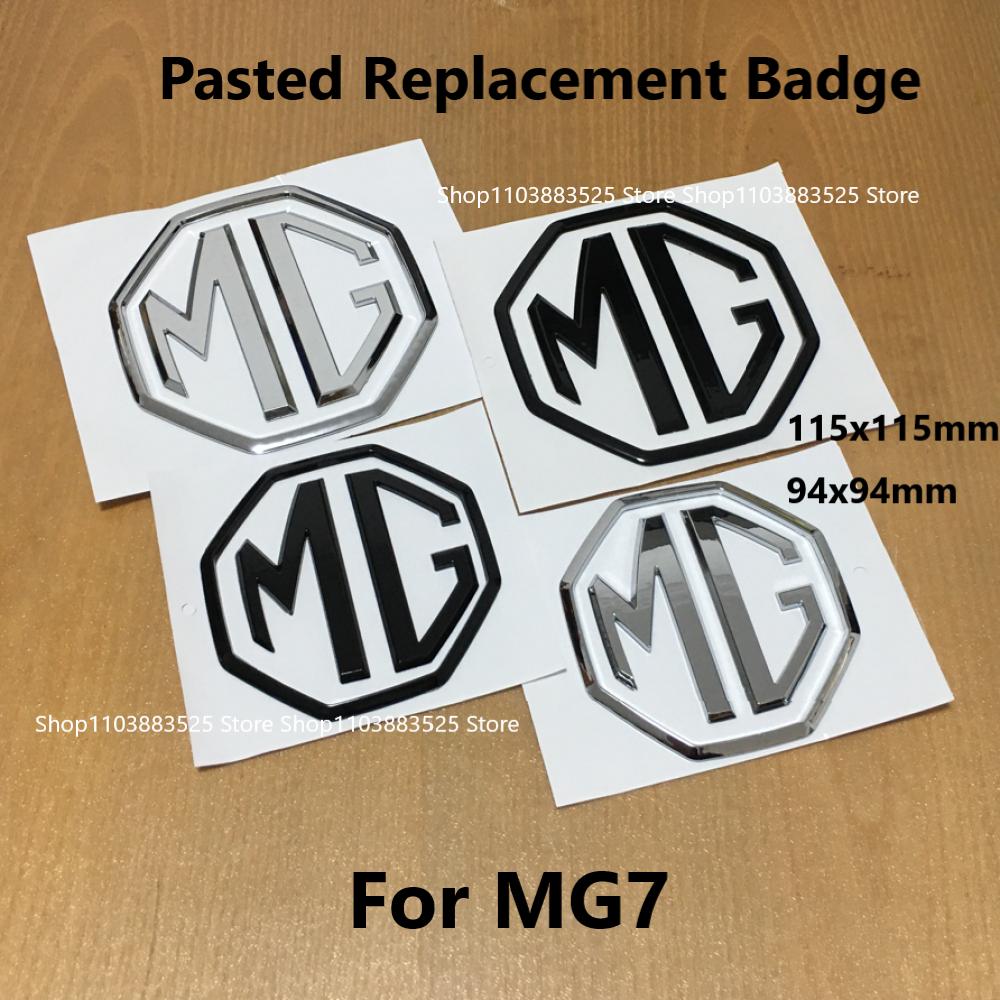 2pcs Pasted Replacement Badge For MG MG7 Car Front hood Emblem and Rear Trunk Badge Logo Replacement sticker bso1