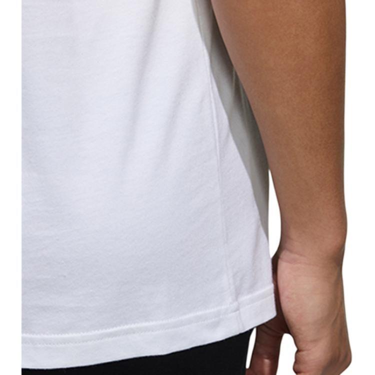 adidas T Shirts Men's White Crew Neck Moderate Straight Fit FM6259