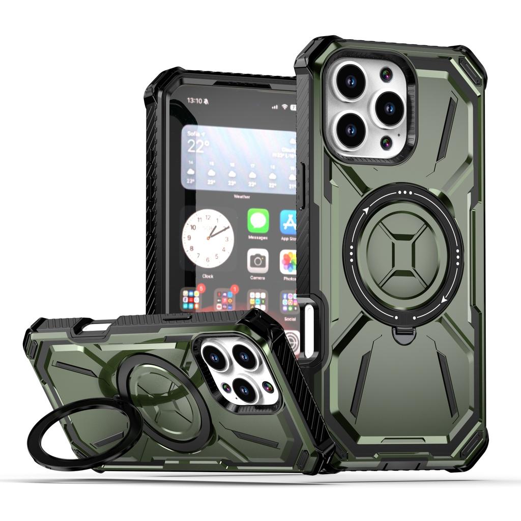 iPhone 16 Pro Max Gold Armor Case, magnetický kroužek, kompatibilní s 15 Pro, XR, 14, 11