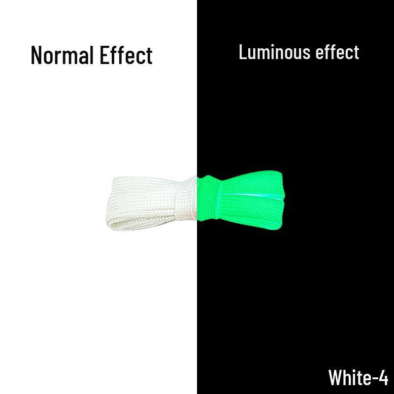 

Luminous Fluorescent Shoelaces for AJ1, Air Force One, and DUNK Sneakers - White Night Light Mismatch Collection 100 cm