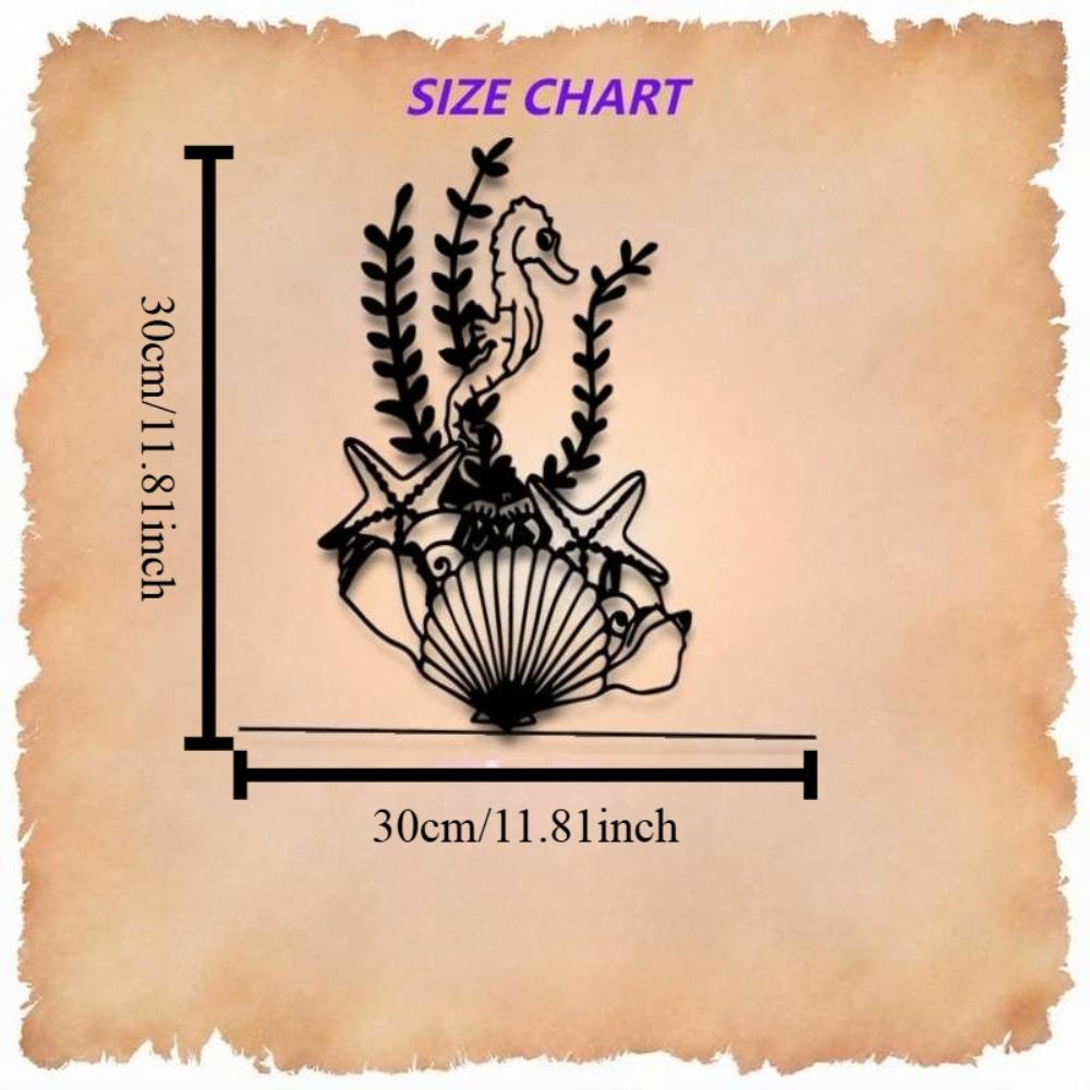 

1pc Black Gold Fish Aquarium Plant Metal Wall Art, Horizontal Ocean Dolphin Iron Panel for Beach House Living Room Decor 30cm/12inch