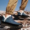 Men's Winter Snow Boots Outdoor Anti-Slip & Wear-Resistant Fleece-Lined Thickened Oversized Snow Boots Mid-Calf Warmth