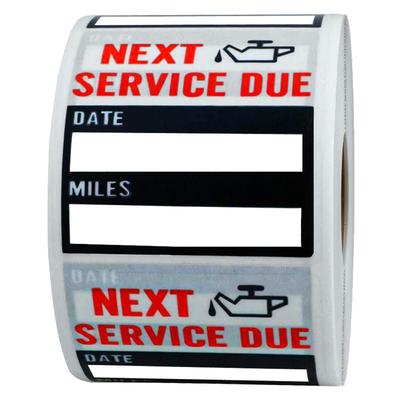 Oil Change Stickers Removable Oil Change Reminder Sticker for Window with No Residue, Service Due