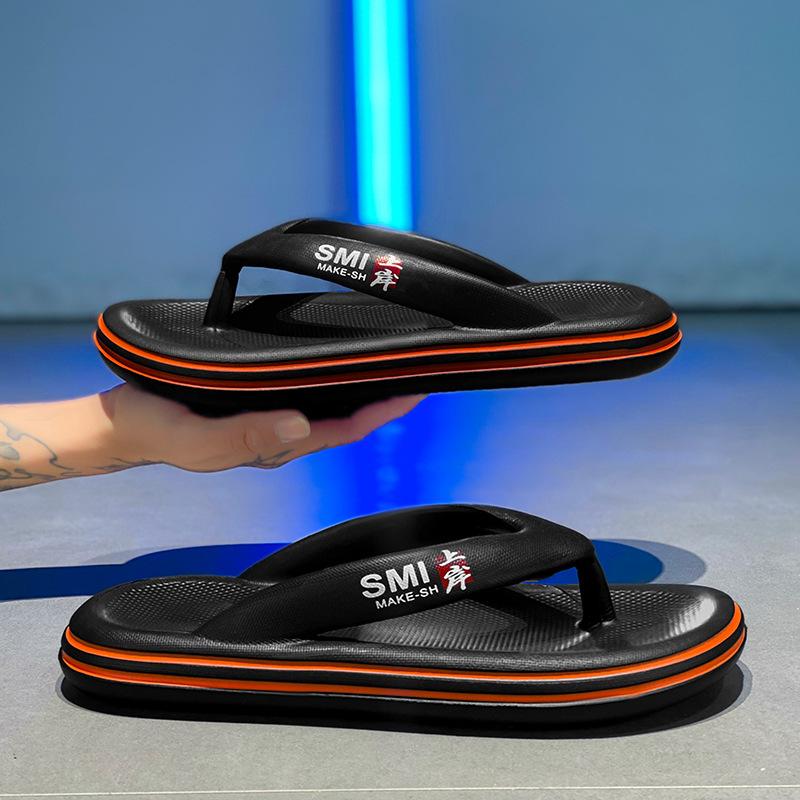 Fashion Men's Cushioned Flip-Flops Breathable Thong Sandals with Soft Sole for Home/Summer Non-Slip Indoor/Outdoor Casual Slippers