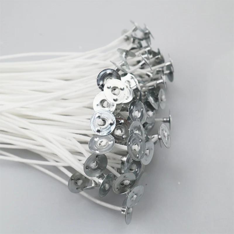 New 100Pcs Cotton Candle Wicks Smokeless Wax Pure Cotton Core DIY Candle Making Pre-waxed Wicks Party Supplies 7/9/15/20cm