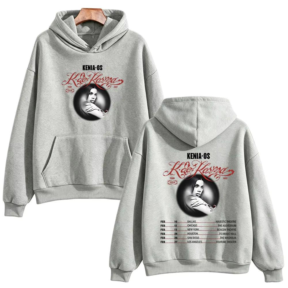 Kenia Os K De Karma Tour USA 2027 Hoodies Unisex Harajuku Hip Hop Punk Hoodie Trendy Streetwear for Daily Looks