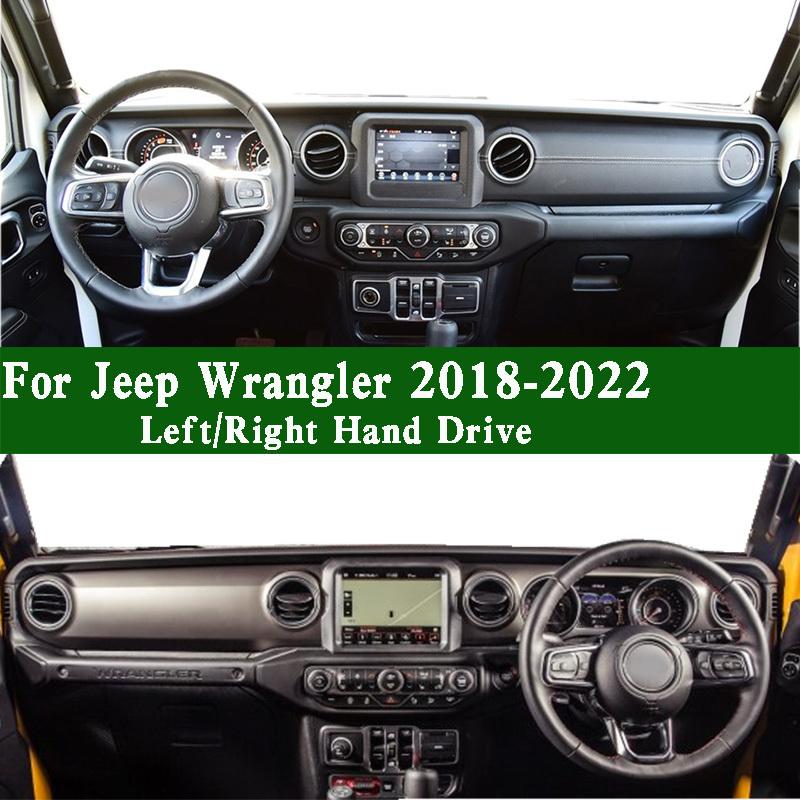 For Jeep Wrangler Rubicon JL 2018-2024 Dashmat Dashboard Cover trument Panel Protective Pad Anti-Dirt Proof Dash Mat