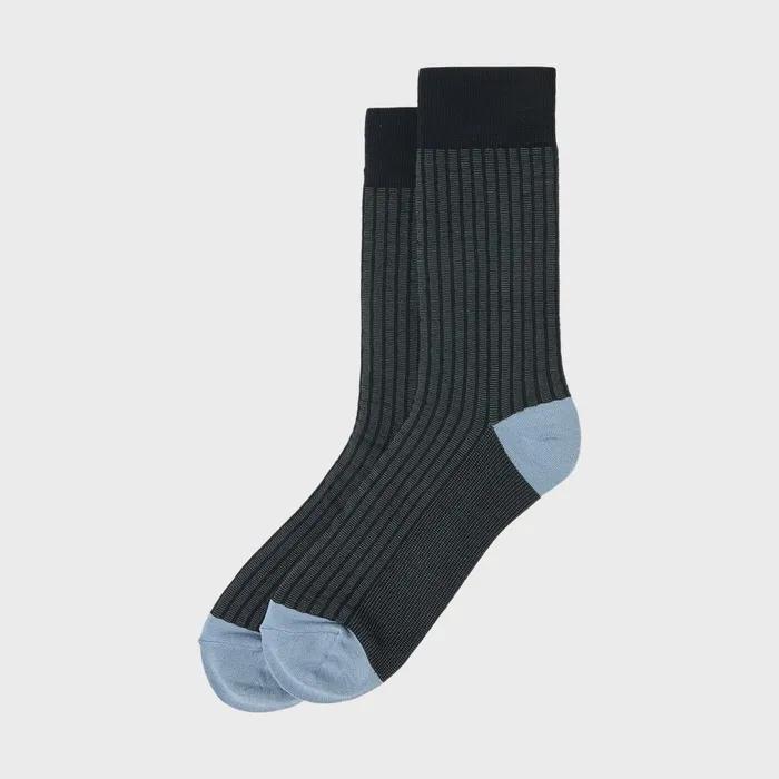 Grey Rib Block Socks CALAX26102GYX