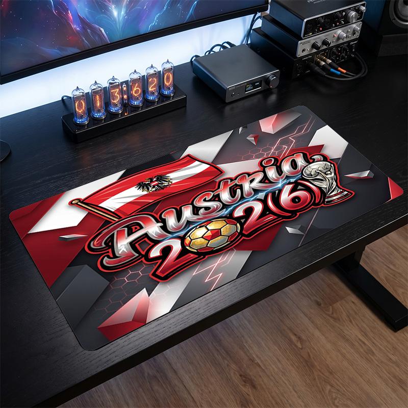 Austria Football Crest Mouse Pad, Extended Non Slip Rubber Desk Mat for Gaming Office Laptop Fan Gift