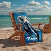 Custom Name Ultra-Soft Beach Towel with Elephant Theme,Ideal for Pool - Camping, Diving - Perfect Travel Essential, Vibrant Beach Towel.