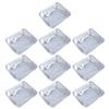 Pack of 10 Aluminum Foils Tray Disposables Takeaway Container Convenient Food Storage Box Practical Bakings Pans