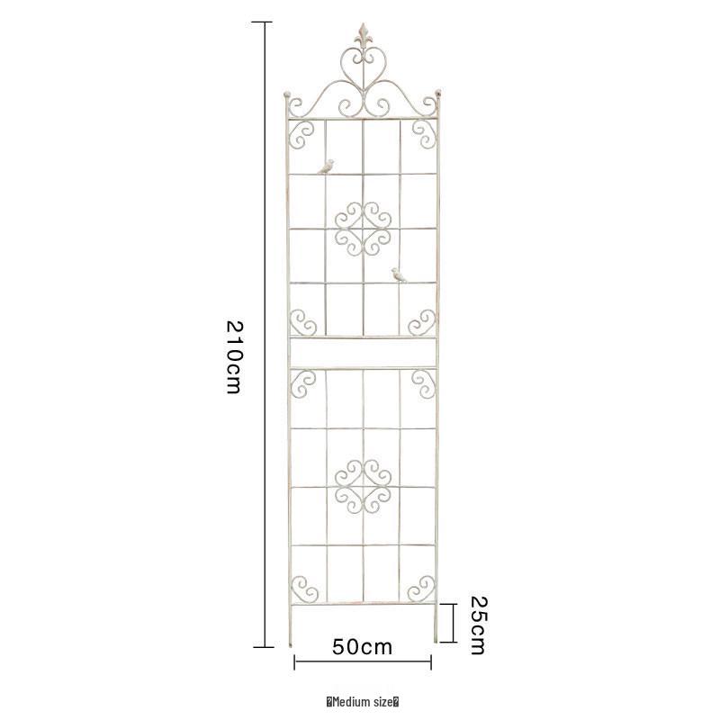 American Retro Wrought Iron Rose & Clematis Trellis for Balcony or Garden