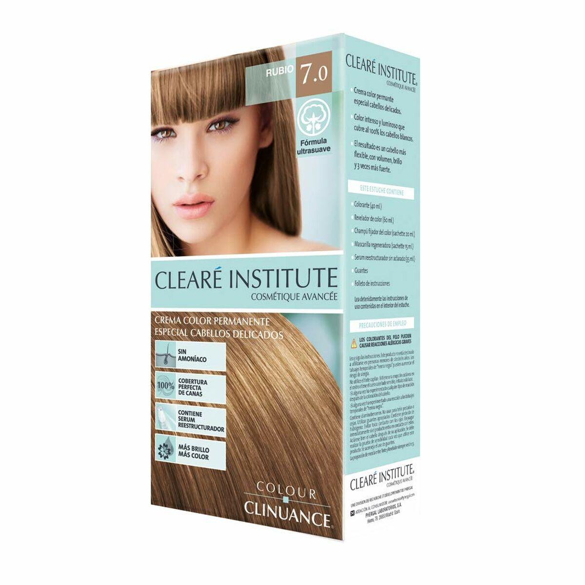 

Перманентная крем-краска Clearé Institute Color Clinuance Nº 7.0-rubio TU прозрачный