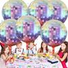 4Pcs Big Disco Balloons 70s Disco Party Decorations 4D Large 22Inch Metallic Foil Balloons for Birthday Party Decoration and Supplies