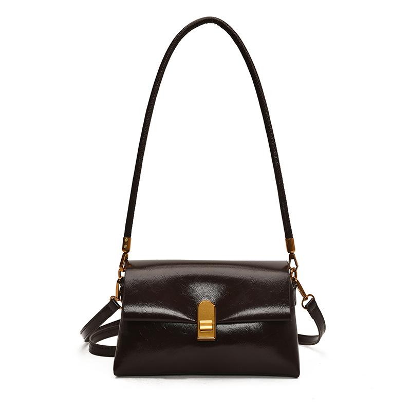 

Модная маленькая сумка-кроссбоди из искусственной кожи с клапаном для женщин 2025 новый тренд дизайнерская простая однотонная женская сумка на плечо кофейный