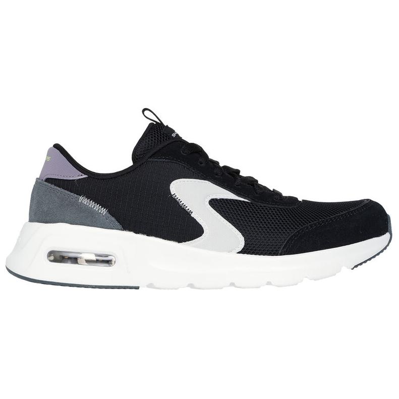 Skechers Skech-Air Court - Air Wave Comfortable Durable Low-Top Lifestyle Shoes Women Sneakers Black White 150076-BKWG